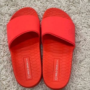 Coral sandals